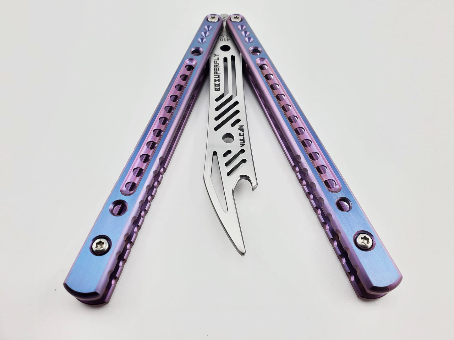BBSuperFly Vulcan Series in Sapphire Blue and Purple Anodize