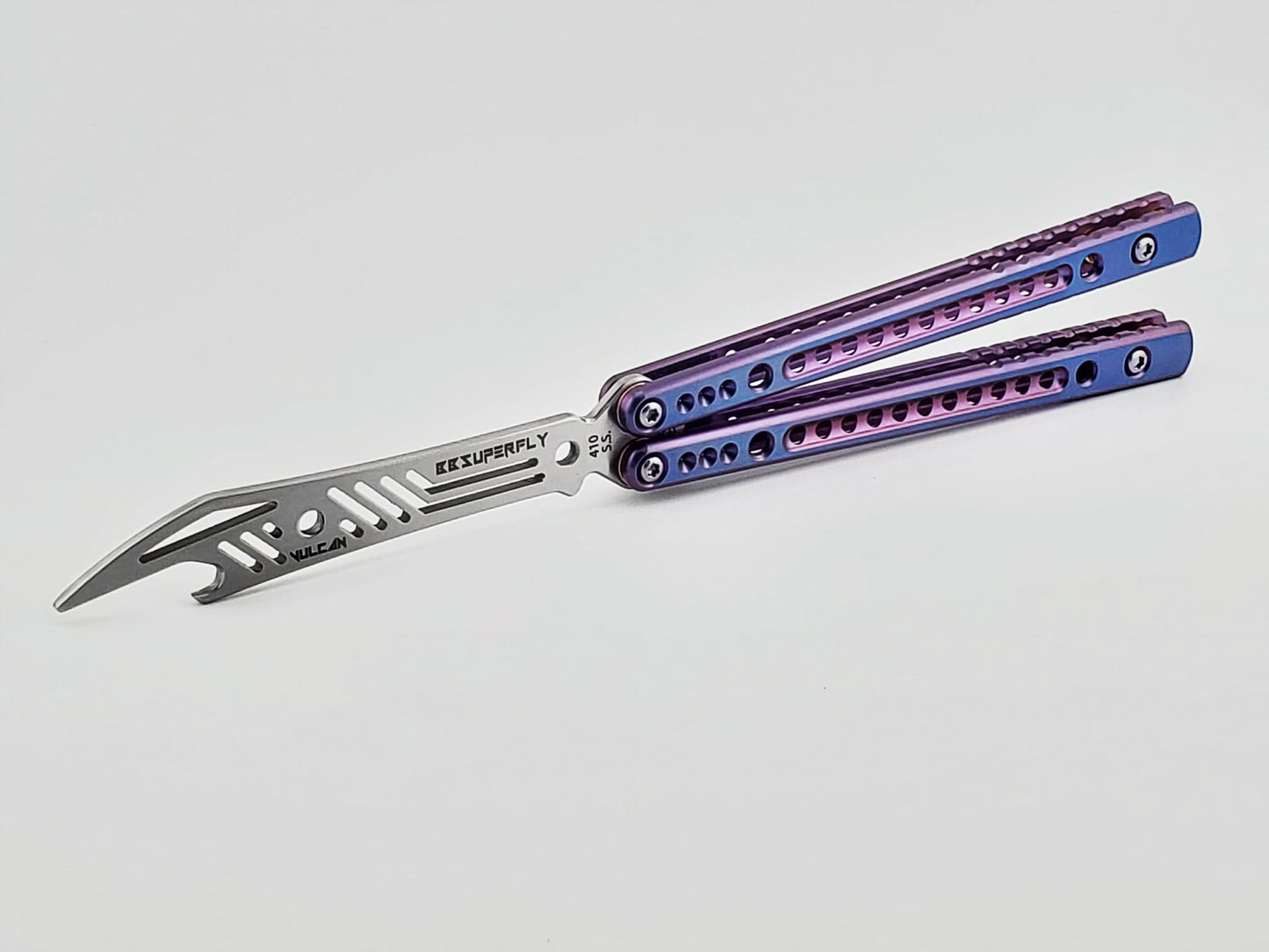 BBSuperFly Vulcan Series in Sapphire Blue and Purple Anodize