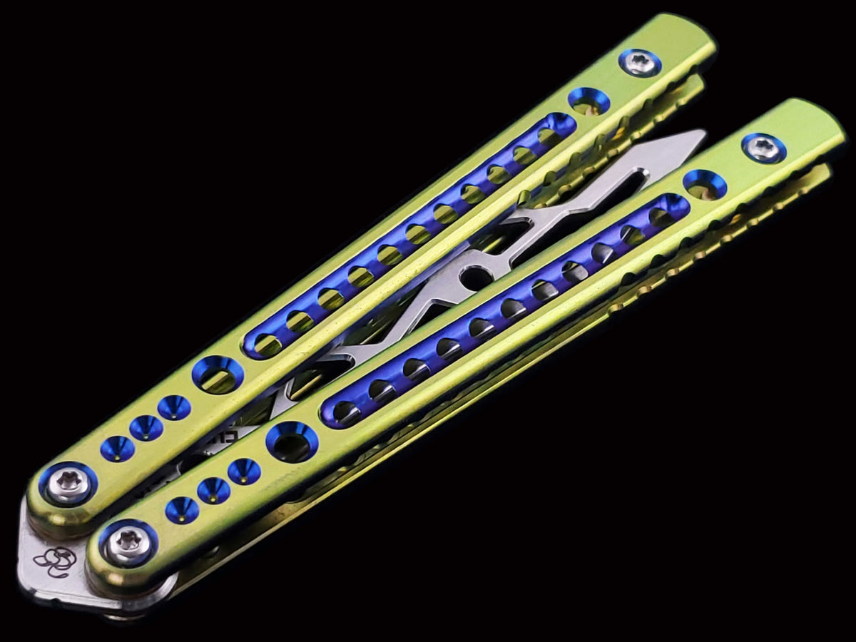 BBSuperFly Cuda in Green and Blurple Joker Style Anodize
