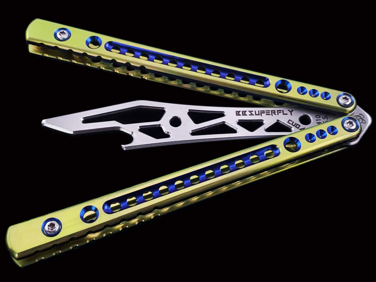 BBSuperFly Cuda in Green and Blurple Joker Style Anodize