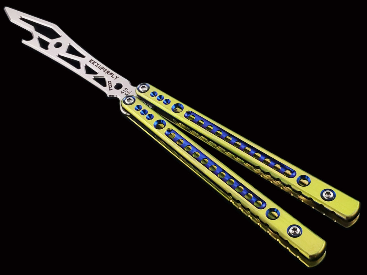 BBSuperFly Cuda in Green and Blurple Joker Style Anodize