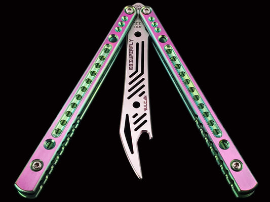 BBSuperFly Vulcan Series in Pink and Green Anodize
