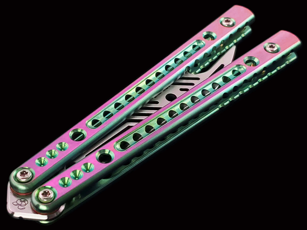 BBSuperFly Vulcan Series in Pink and Green Anodize