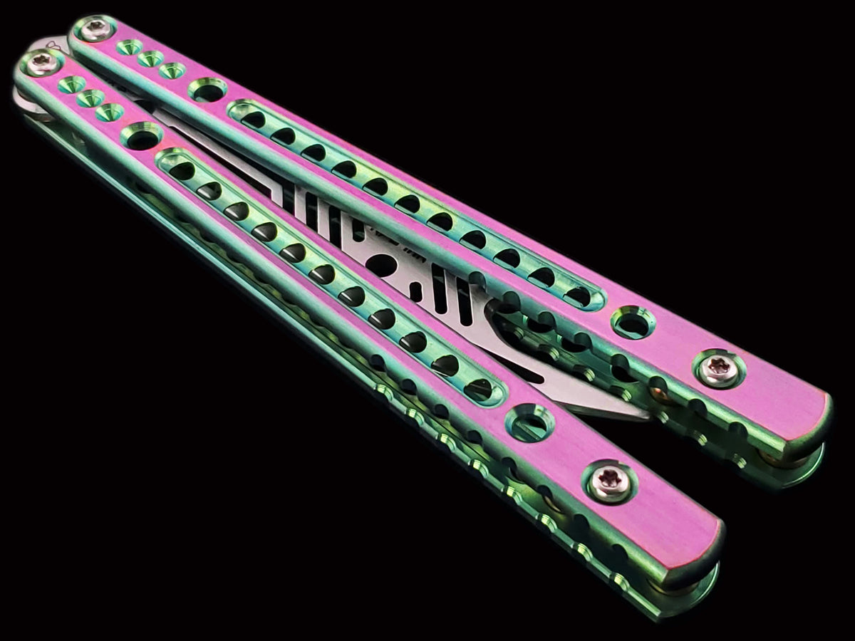 BBSuperFly Vulcan Series in Pink and Green Anodize