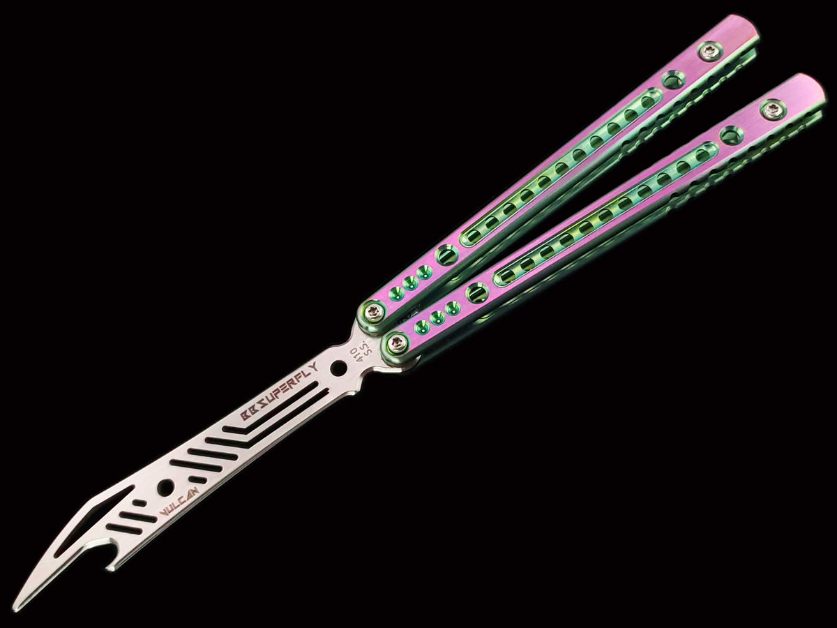 BBSuperFly Vulcan Series in Pink and Green Anodize