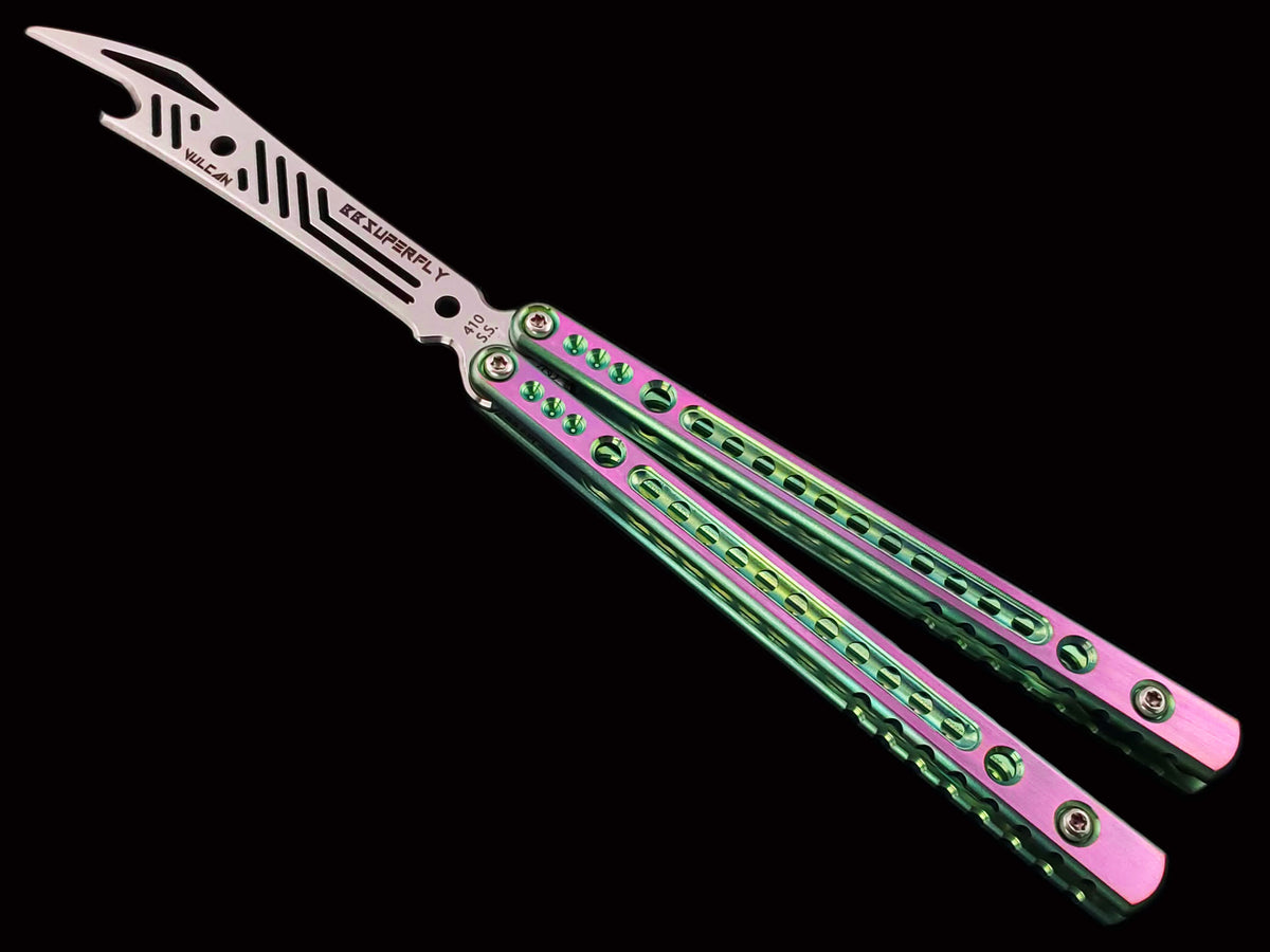 BBSuperFly Vulcan Series in Pink and Green Anodize