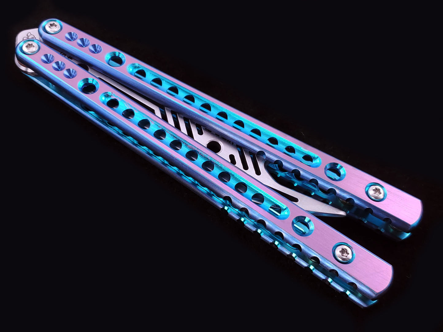 BBSuperFly Vulcan in Pink Teal and Blue Anodize