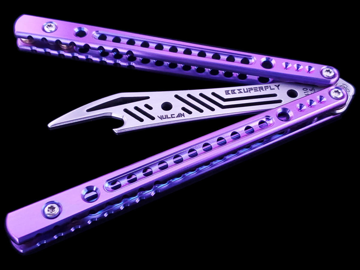 BBSuperFly Vulcan Series in Iridescent Purple and Blue Anodize