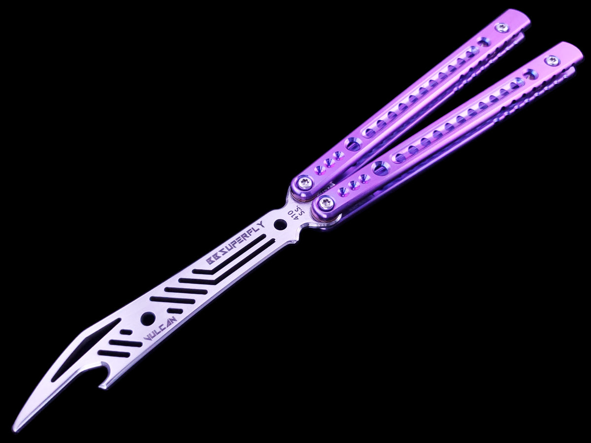 BBSuperFly Vulcan Series in Iridescent Purple and Blue Anodize