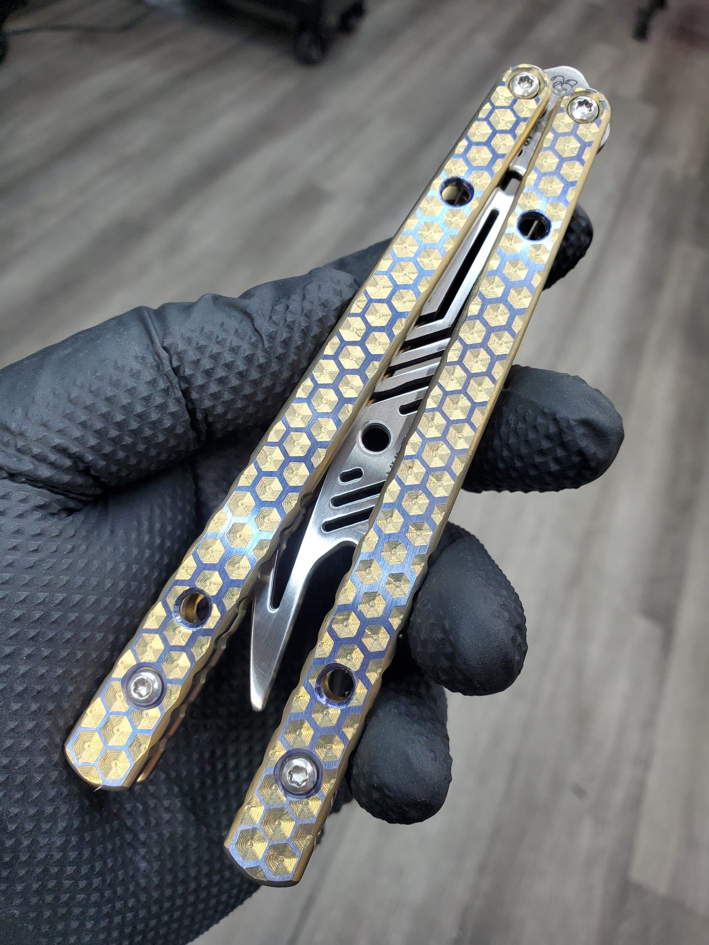 BBSuperFly HX Vulcan Anodize Gold and Blurple