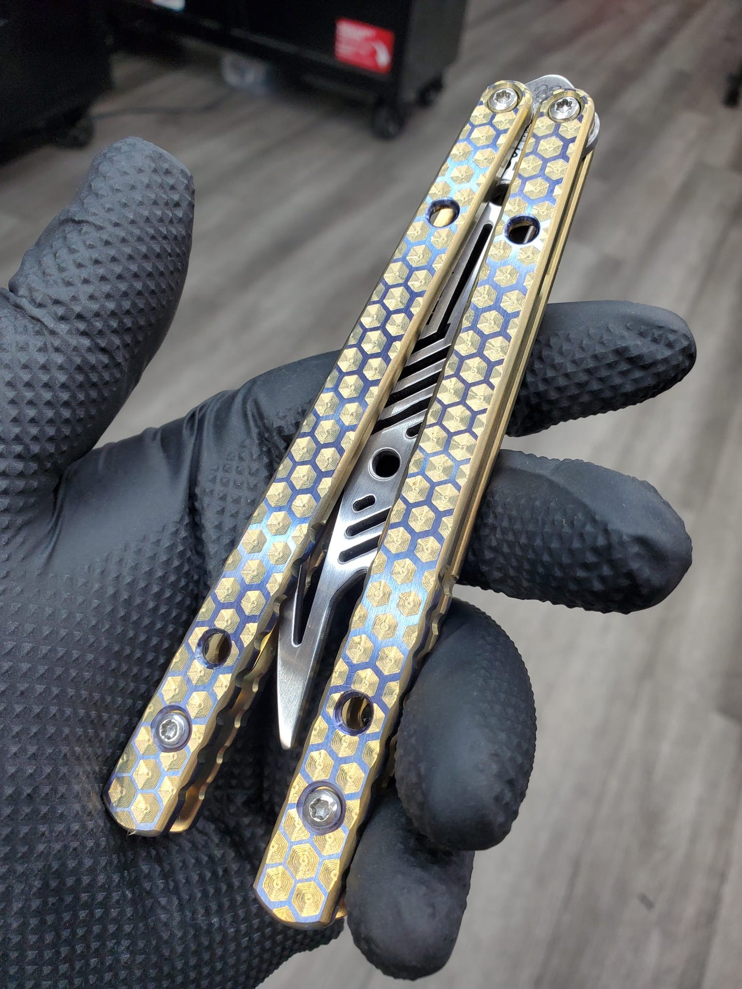 BBSuperFly HX Vulcan Anodize Gold and Blurple