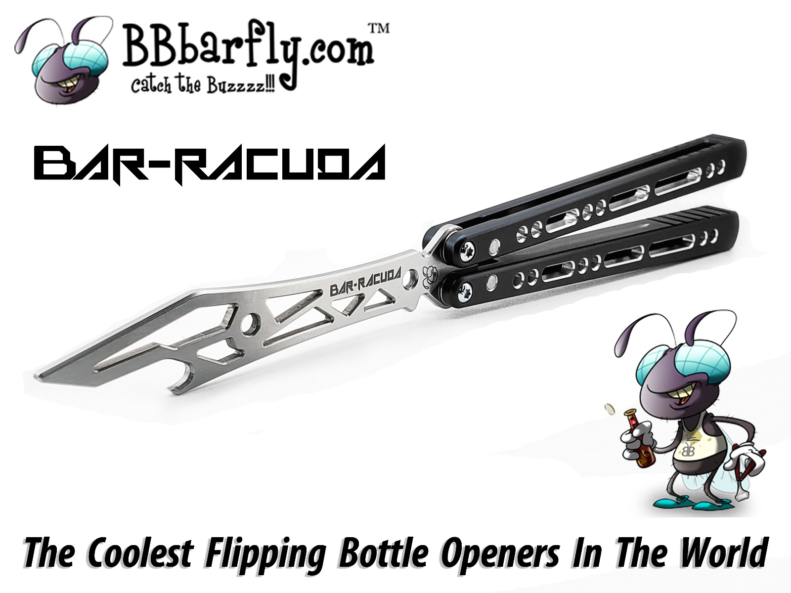 Barracuda Milled Black Open Blade End Vertical